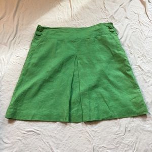 shamrock green linen skirt by Saint Tropez West